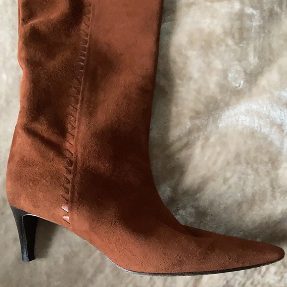 Bottega Veneta Knee High Suede Pointed Toe Low heel Boots Women’s size 40 EU - Picture 4 of 4